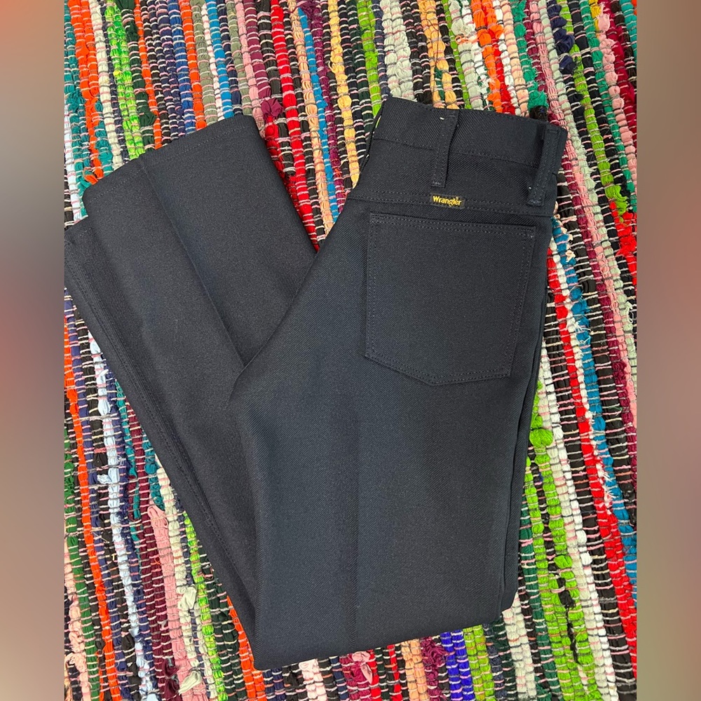 Vintage Polyester Wrangler 82NY Wrancher Pants Blue 31x30 Polyester Slacks USA